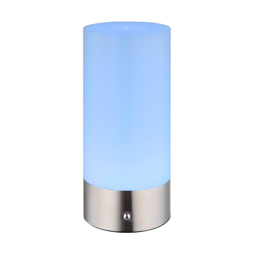 Globo - LED RGBW Dimmable touch outdoor table lamp LED/1,8W/5V 1500 mAh IP44 matte chrome