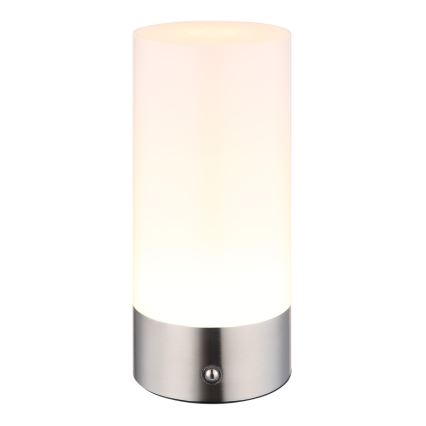 Globo - LED RGBW Dimmable touch outdoor table lamp LED/1,8W/5V 1500 mAh IP44 matte chrome