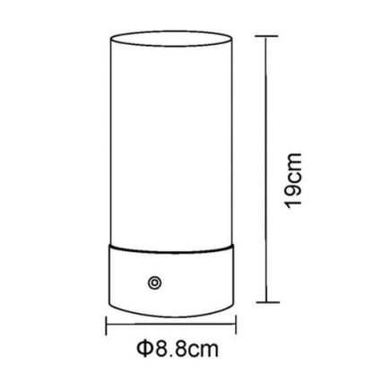 Globo - LED RGBW Dimmable touch outdoor table lamp LED/1,8W/5V 1500 mAh IP44 matte chrome