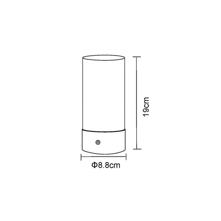 Globo - LED RGBW Dimmable touch outdoor table lamp LED/1,8W/5V 1500 mAh IP44 matte chrome