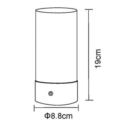 Globo - LED RGBW Dimmable touch outdoor table lamp LED/1,8W/5V 1500 mAh black