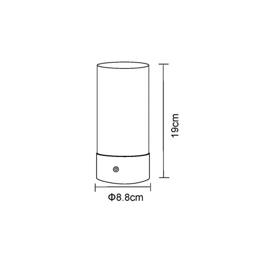 Globo - LED RGBW Dimmable touch outdoor table lamp LED/1,8W/5V 1500 mAh black