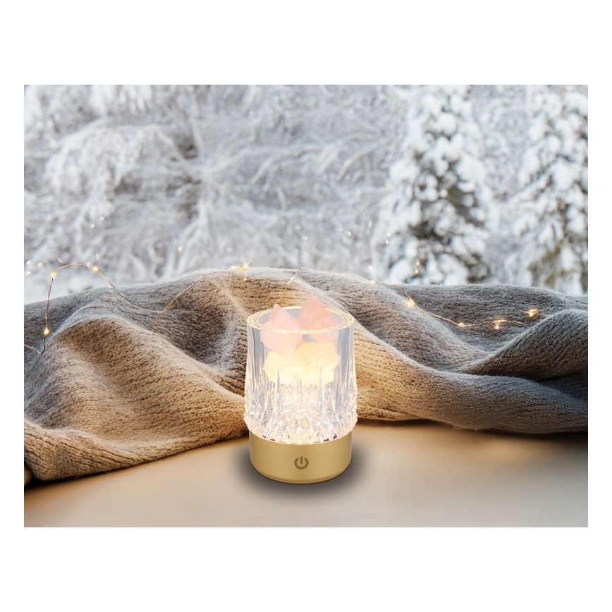 Globo - LED Dimmable touch table lamp LED/1W/5V 3000K 1200 mAh gold