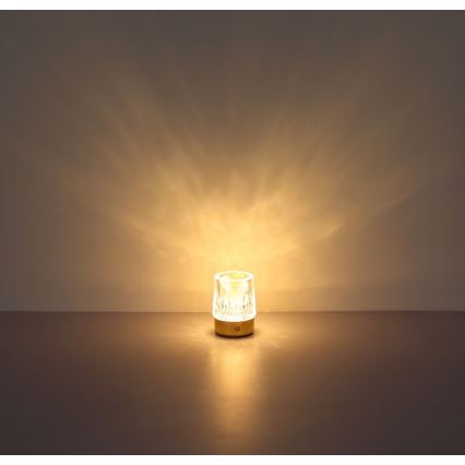 Globo - LED Dimmable touch table lamp LED/1W/5V 3000K 1200 mAh gold