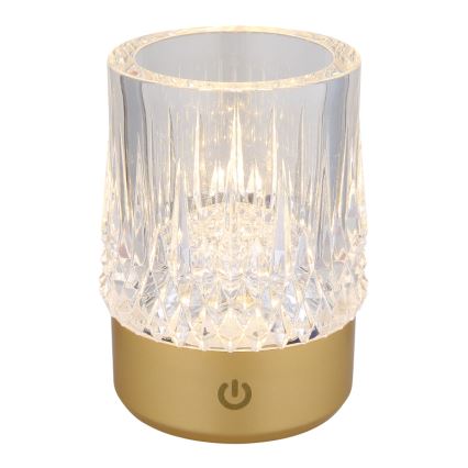 Globo - LED Dimmable touch table lamp LED/1W/5V 3000K 1200 mAh gold