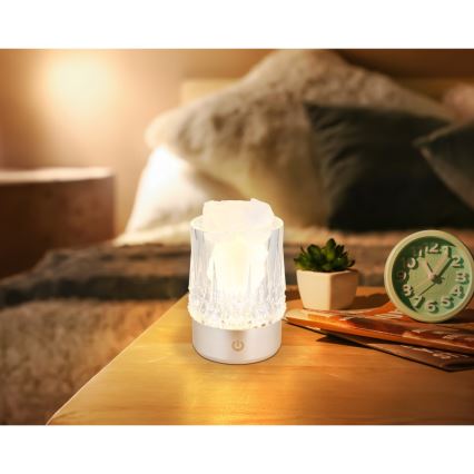 Globo - Touch-dimmable LED Table Lamp, 1W/5V, 3000K, 1200 mAh, Silver