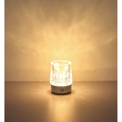 Globo - Touch-dimmable LED Table Lamp, 1W/5V, 3000K, 1200 mAh, Silver