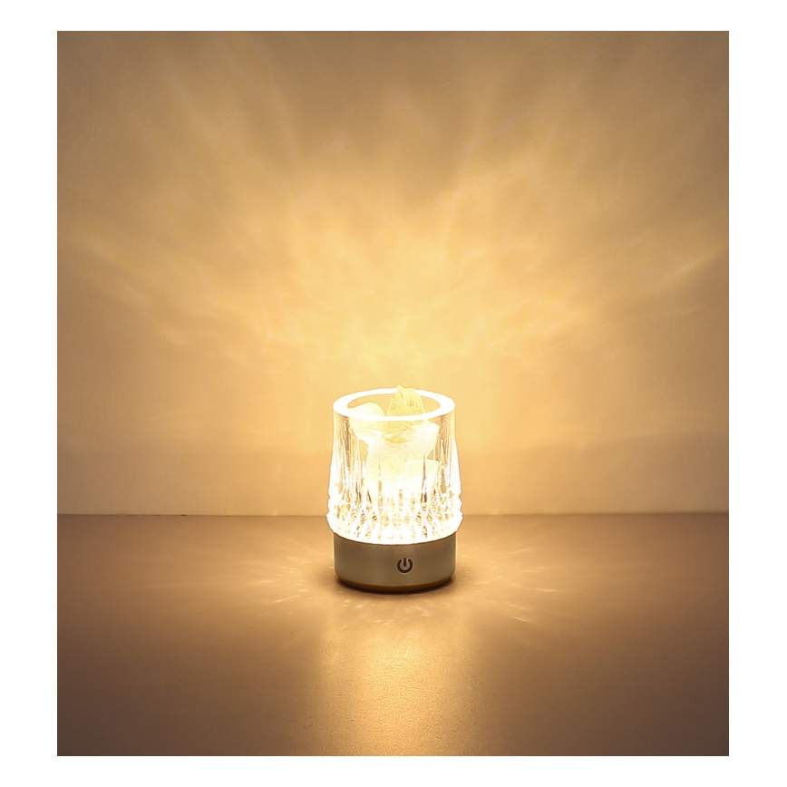 Globo - Touch-dimmable LED Table Lamp, 1W/5V, 3000K, 1200 mAh, Silver