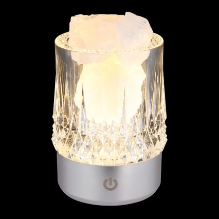 Globo - Touch-dimmable LED Table Lamp, 1W/5V, 3000K, 1200 mAh, Silver