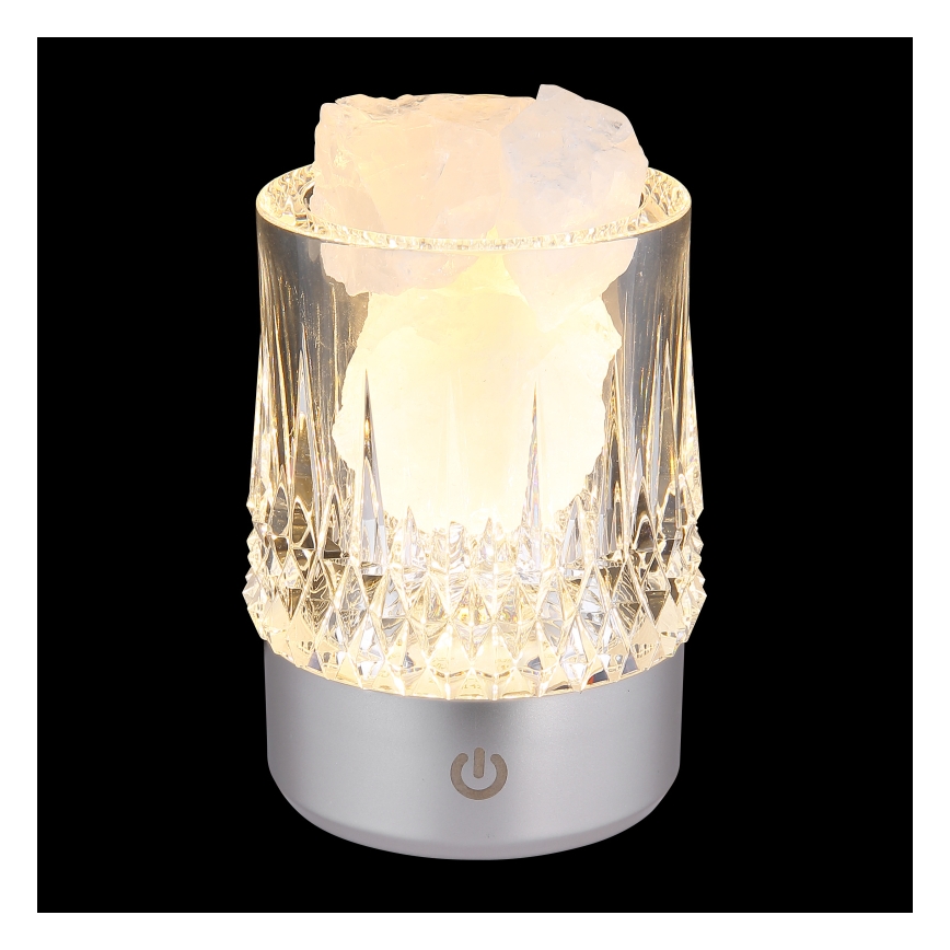 Globo - Touch-dimmable LED Table Lamp, 1W/5V, 3000K, 1200 mAh, Silver