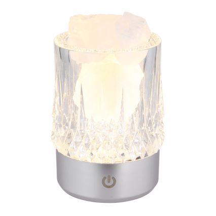 Globo - Touch-dimmable LED Table Lamp, 1W/5V, 3000K, 1200 mAh, Silver