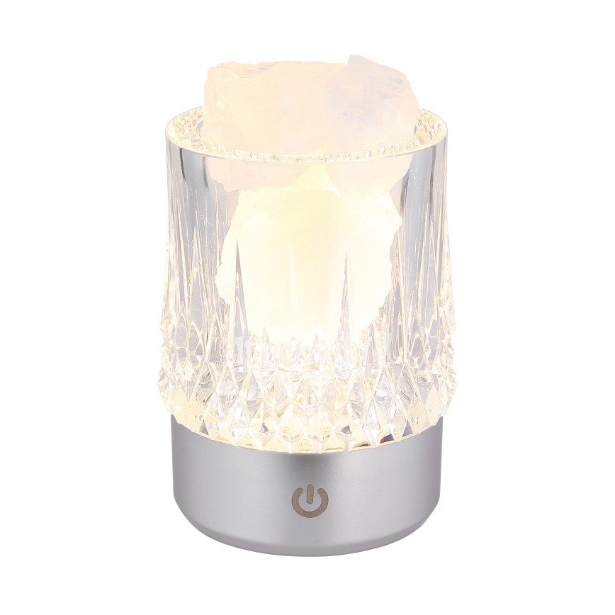 Globo - Touch-dimmable LED Table Lamp, 1W/5V, 3000K, 1200 mAh, Silver