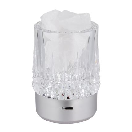 Globo - Touch-dimmable LED Table Lamp, 1W/5V, 3000K, 1200 mAh, Silver
