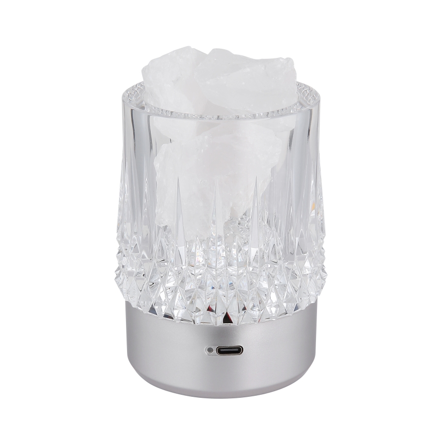 Globo - Touch-dimmable LED Table Lamp, 1W/5V, 3000K, 1200 mAh, Silver