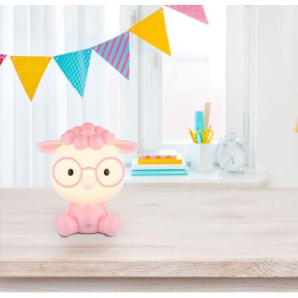 Globo - LED Dimmable rechargeable children's night small lamp LED/1W/5V 500 mAh pink