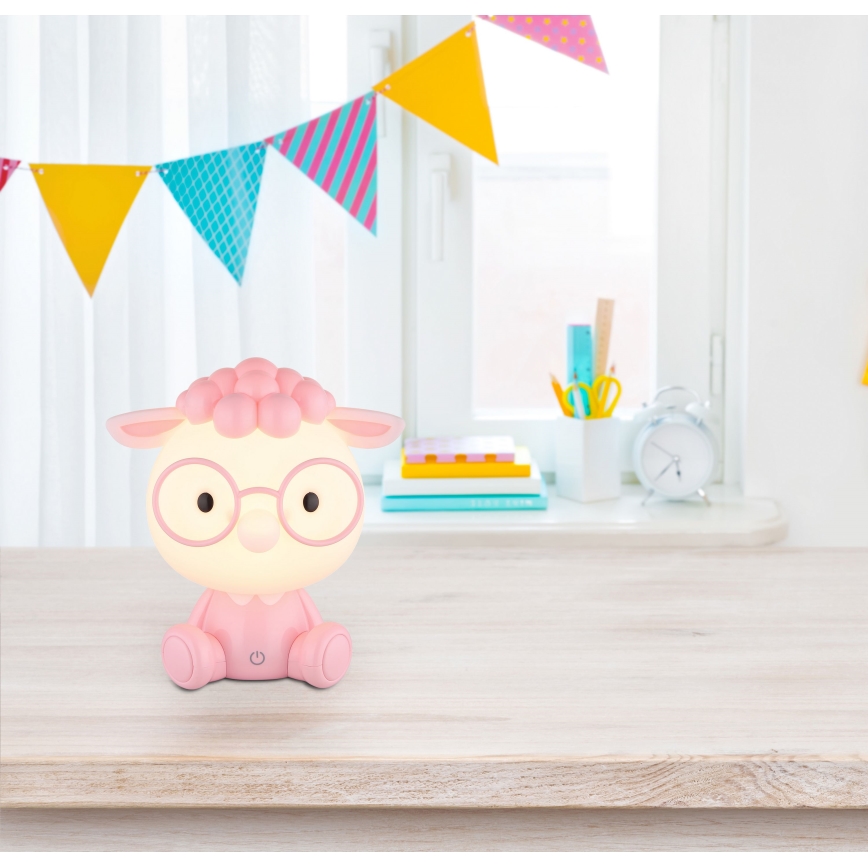 Globo - LED Dimmable rechargeable children's night small lamp LED/1W/5V 500 mAh pink