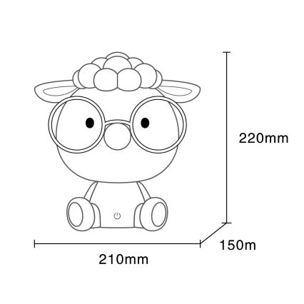 Globo - LED Dimmable rechargeable children's night small lamp LED/1W/5V 500 mAh pink