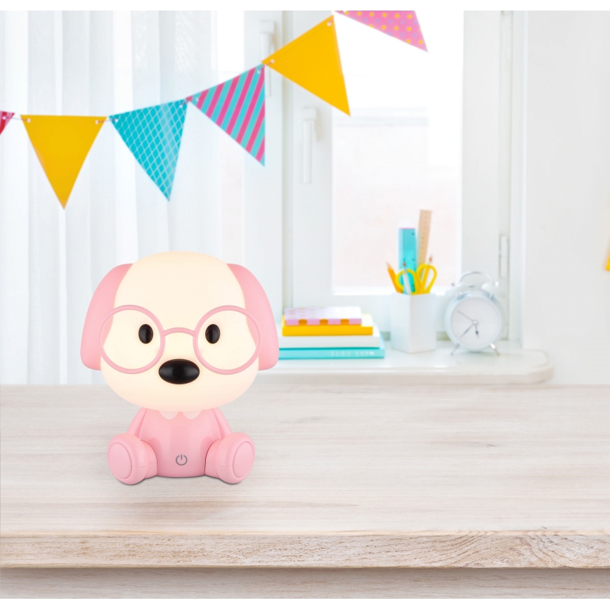 Globo - LED Dimmable rechargeable children's night small lamp LED/1W/5V 500 mAh pink