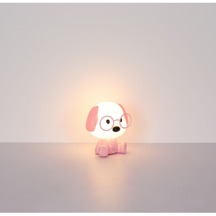 Globo - LED Dimmable rechargeable children's night small lamp LED/1W/5V 500 mAh pink