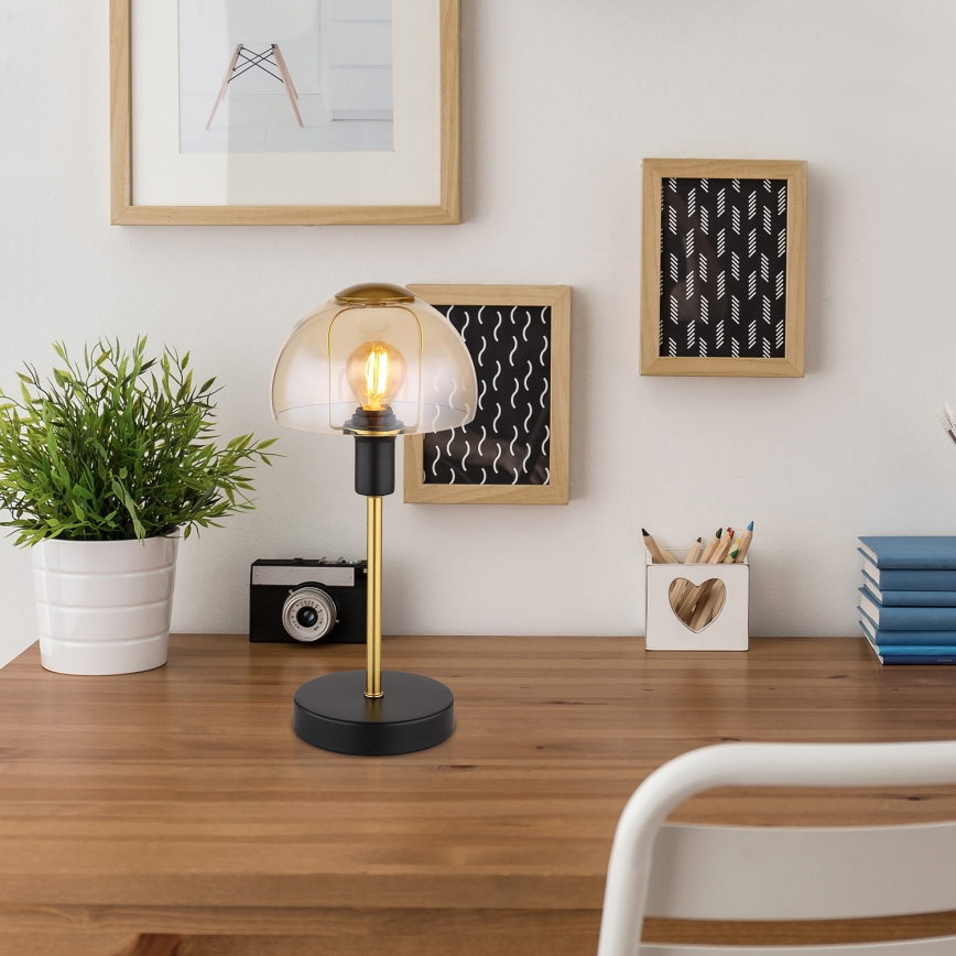 Globo - Table touch lamp 1xE14/25W/230V black/gold