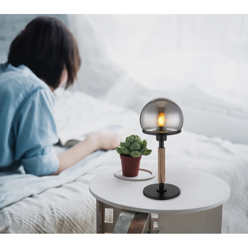 Globo - Table lamp 1xE27/40W/230V black/brown