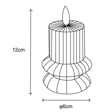 Globo - SET 2x LED Candle LED/0,06W/3V 1xCR2032 210 mAh