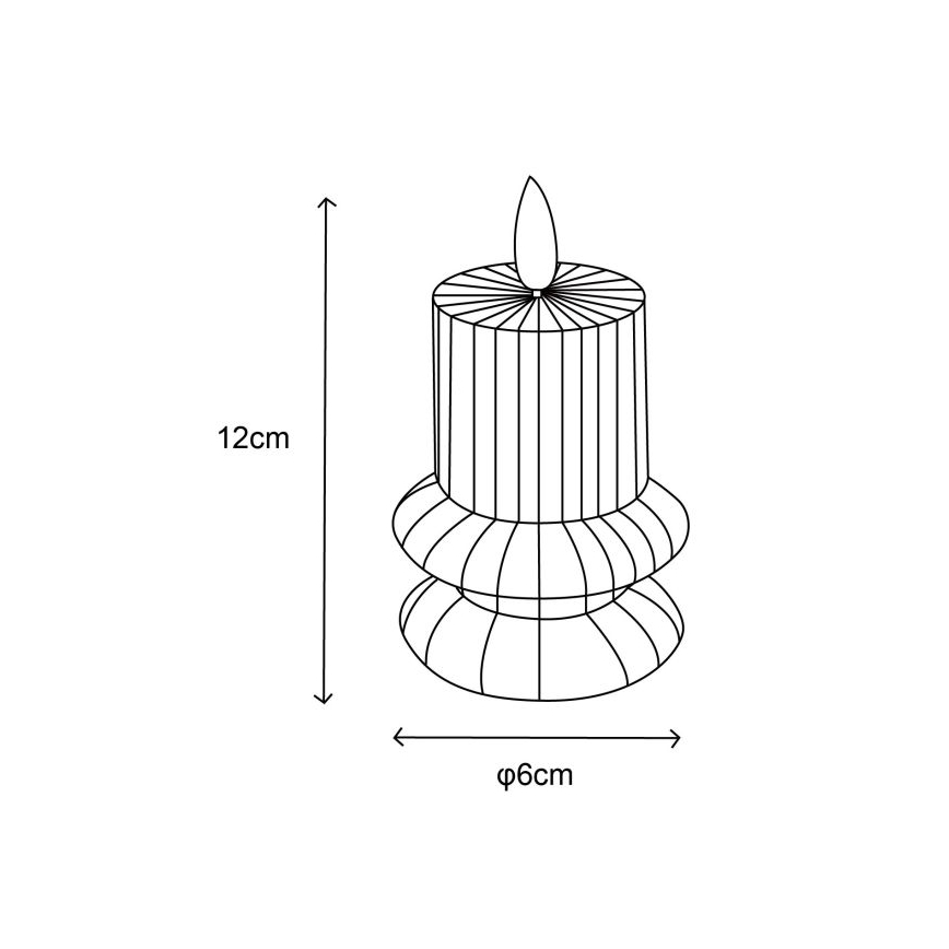 Globo - SET 2x LED Candle LED/0,06W/3V 1xCR2032 210 mAh