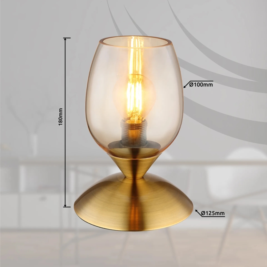 Globo - Table touch lamp 1xE14/25W/230V brass