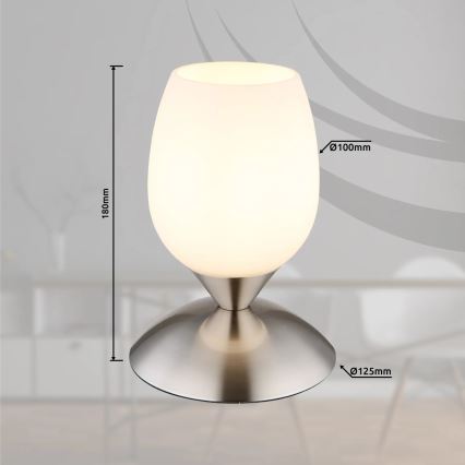 Globo - Table touch lamp 1xE14/25W/230V matte chrome