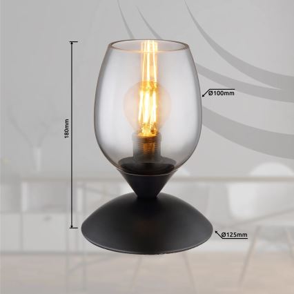 Globo - Table touch lamp 1xE14/25W/230V black