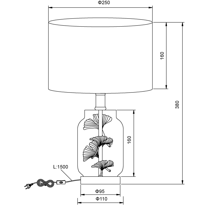 Globo - Table lamp 1xE27/40W/230V white