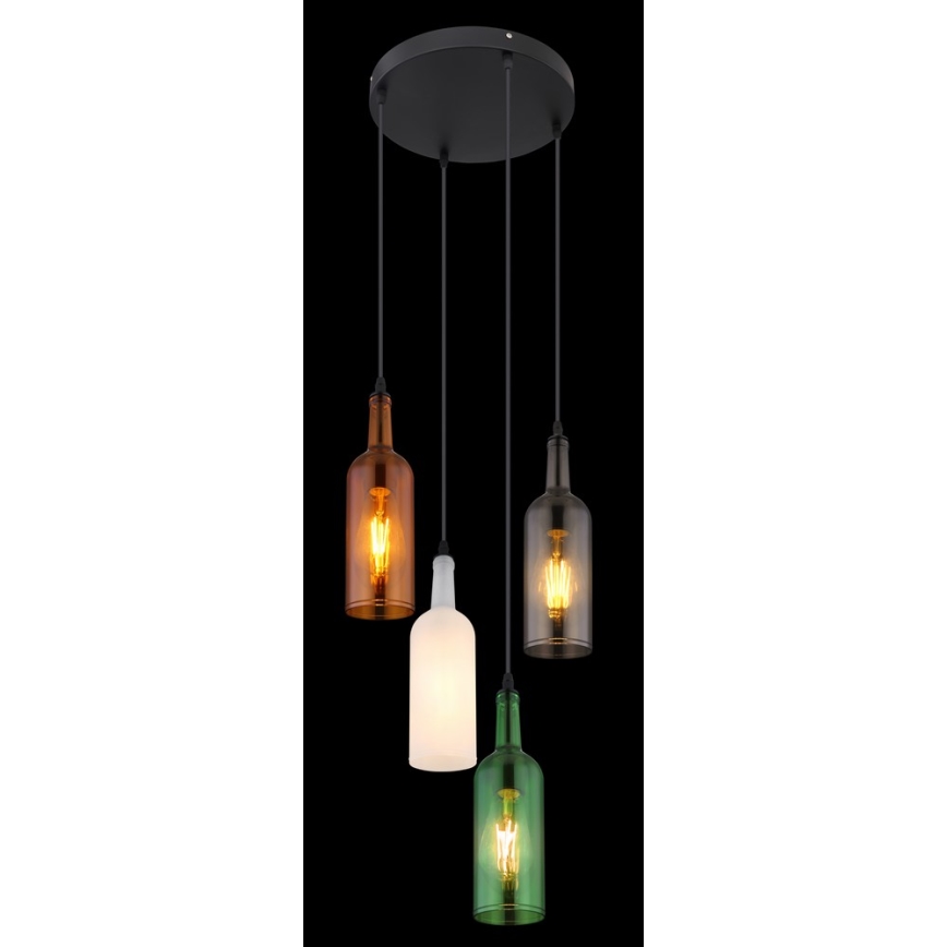 Globo - Chandelier on a string 4xE27/8W/230V