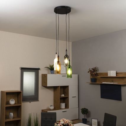 Globo - Chandelier on a string 4xE27/8W/230V