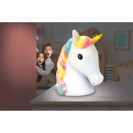Globo - LED Children's night small lamp LED/1W/230/4,5V 3xAA unicorn