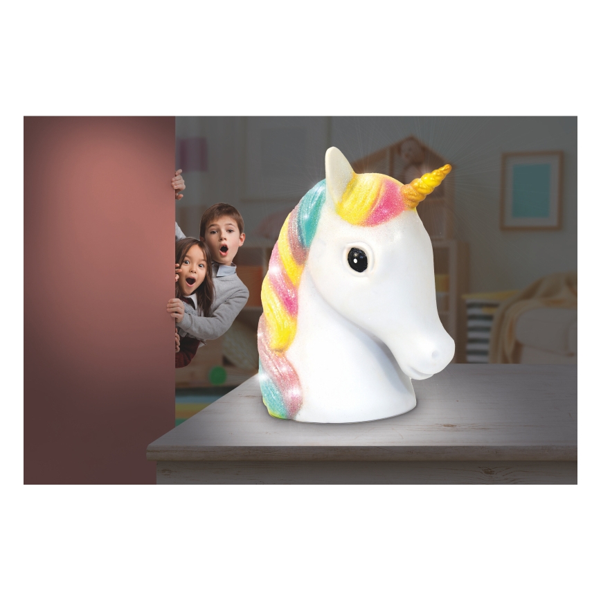Globo - LED Children's night small lamp LED/1W/230/4,5V 3xAA unicorn