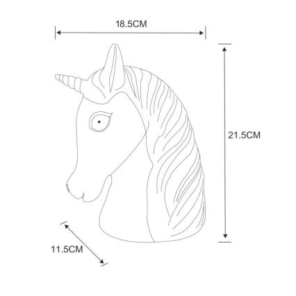 Globo - LED Children's night small lamp LED/1W/230/4,5V 3xAA unicorn