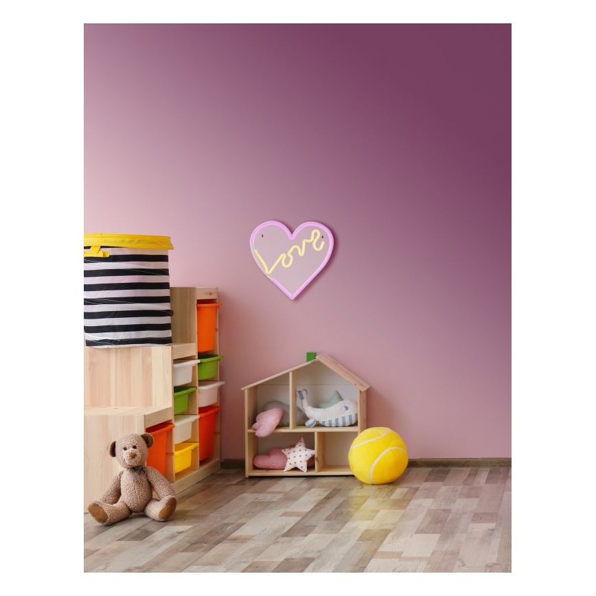 Globo - LED Neon wall decoration LED/3W/USB heart