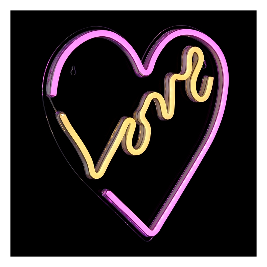 Globo - LED Neon wall decoration LED/3W/USB heart