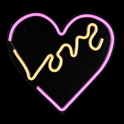 Globo - LED Neon wall decoration LED/3W/USB heart