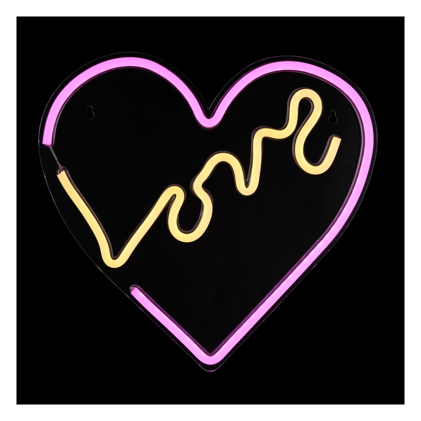 Globo - LED Neon wall decoration LED/3W/USB heart