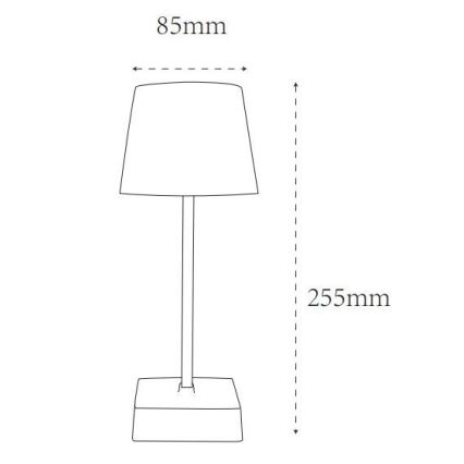 Globo - LED Dimmable touch table lamp LED/2W/5V 3000/4500/6500K 800 mAh black
