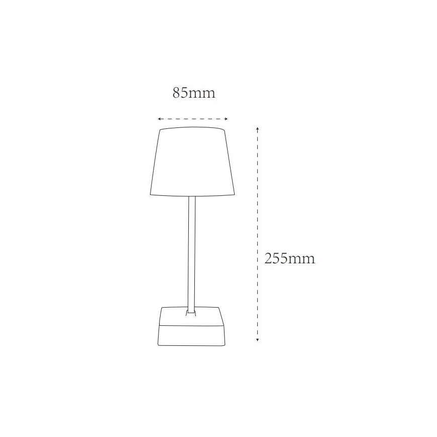 Globo - LED Dimmable touch table lamp LED/2W/5V 3000/4500/6500K 800 mAh black