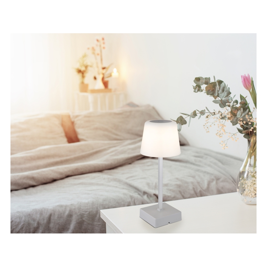 Globo - LED Dimmable touch table lamp LED/2W/5V 3000/4500/6500K 800 mAh silver