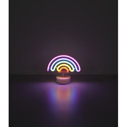 Globo - LED Neon table decoration LED/2W/3xAA rainbow