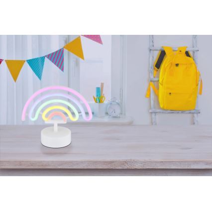 Globo - LED Neon table decoration LED/2W/3xAA rainbow