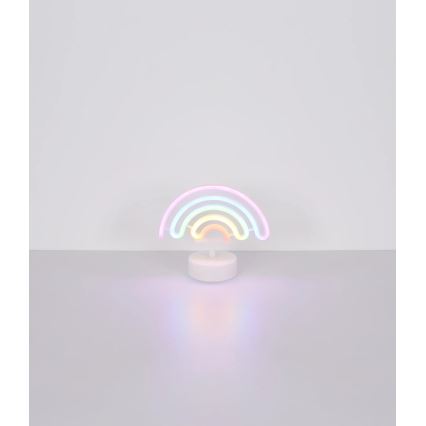 Globo - LED Neon table decoration LED/2W/3xAA rainbow