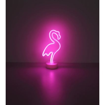 Globo - LED Neon table decoration LED/2W/3xAA flamingo