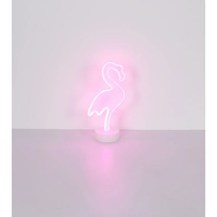 Globo - LED Neon table decoration LED/2W/3xAA flamingo