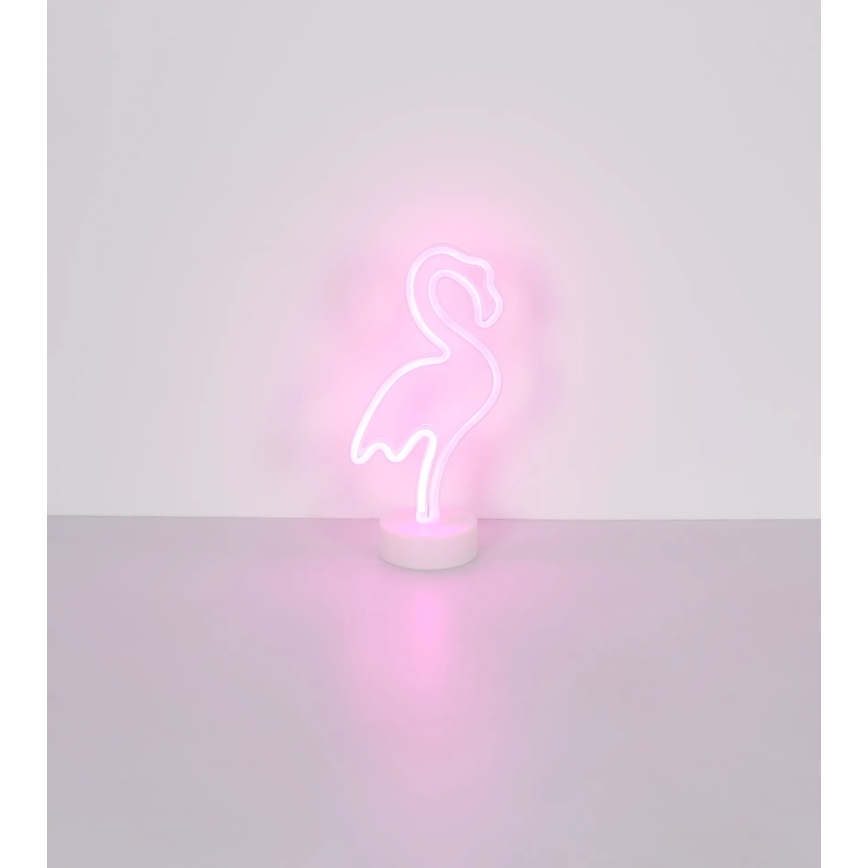 Globo - LED Neon table decoration LED/2W/3xAA flamingo
