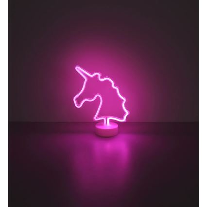 Globo - LED Neon table decoration LED/2W/3xAA unicorn